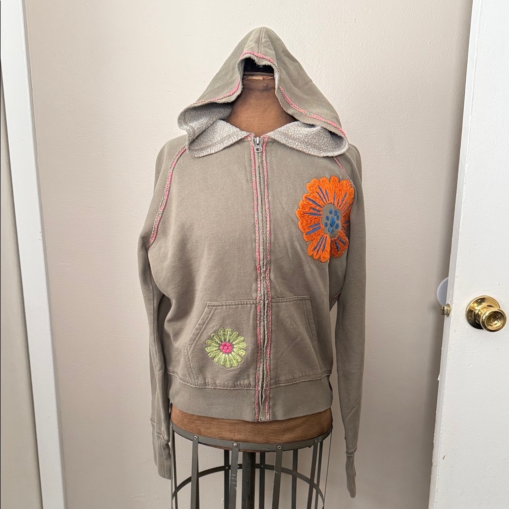 Lucky Brand Gray Hooded Jacket